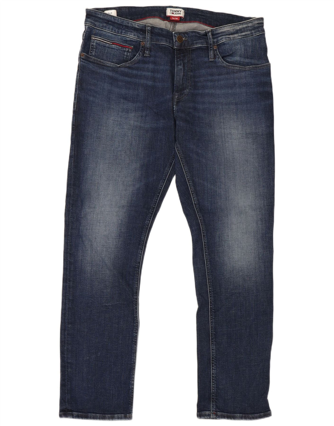 Tommy Hilfiger Herren Slim Jeans W36 L30 Blaue Baumwolle