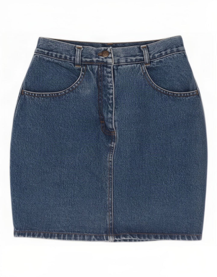 Vintage Damen Jeansrock IT 44 Medium W26 Blaue Baumwolle