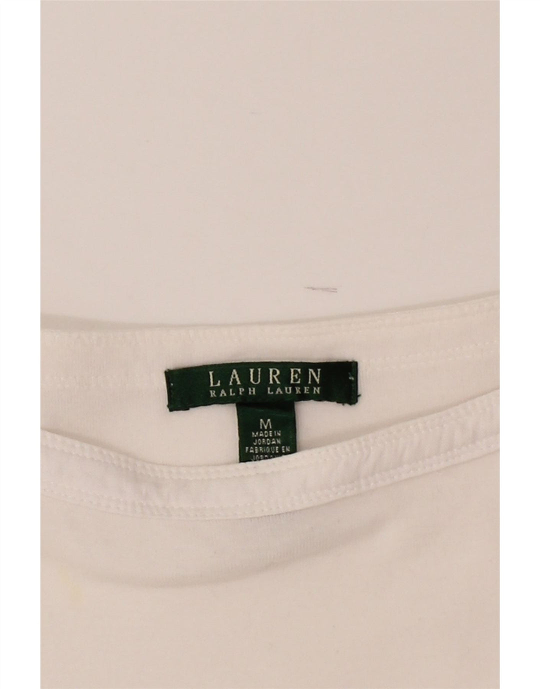 RALPH LAUREN Womens Top 3/4 Sleeve UK 12 Medium White Cotton Vintage Ralph Lauren and Second-Hand Ralph Lauren from Messina Hembry 