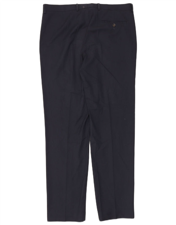 Maßgeschneiderte Herrenanzughose von Marks & Spencer, W36, L33, marineblaues Polyester