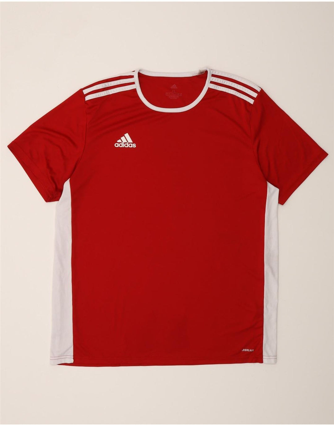 Adidas Herren Aeroready T-Shirt Top XL Rot Colourblock Polyester