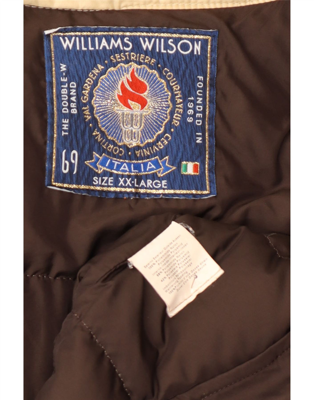 Williams Wilson Herren Wattierte Jacke UK 44 2XL Beige Polyamid