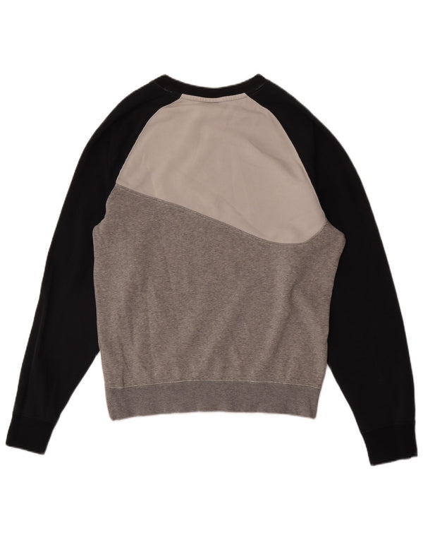 Nike Herren-Sweatshirt mit Grafik, Größe S, Grau, Colourblock-Baumwolle