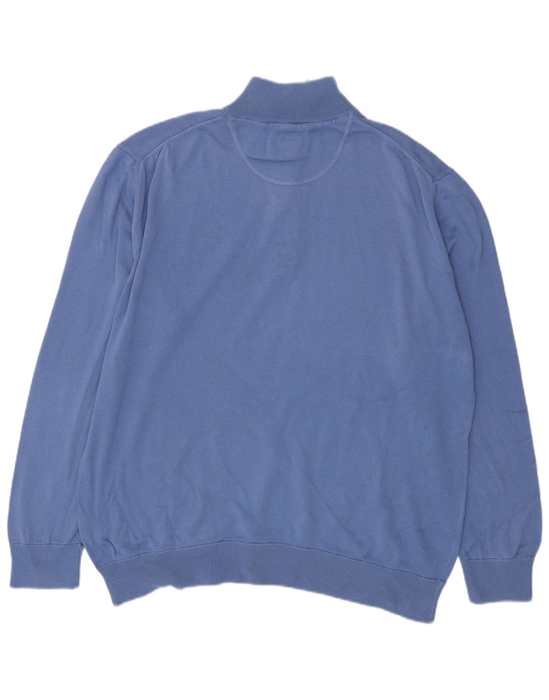 Gant Herren-Pullover mit Reißverschluss am Hals, 2XL, blaue Baumwolle