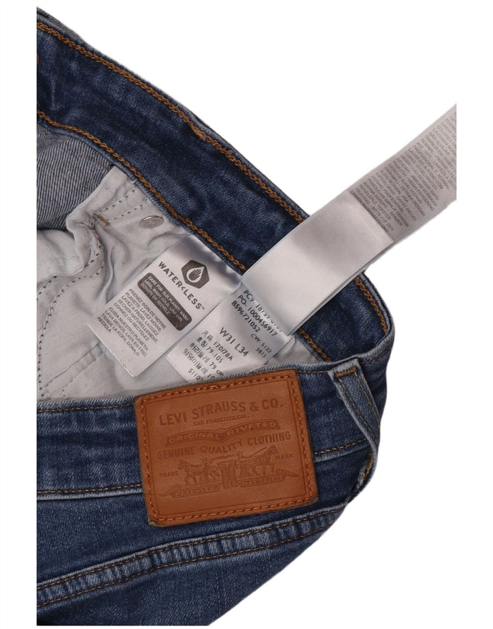 Levi's Damen 725 High Rise Bootcut Jeans W31 L34 Blaue Baumwolle