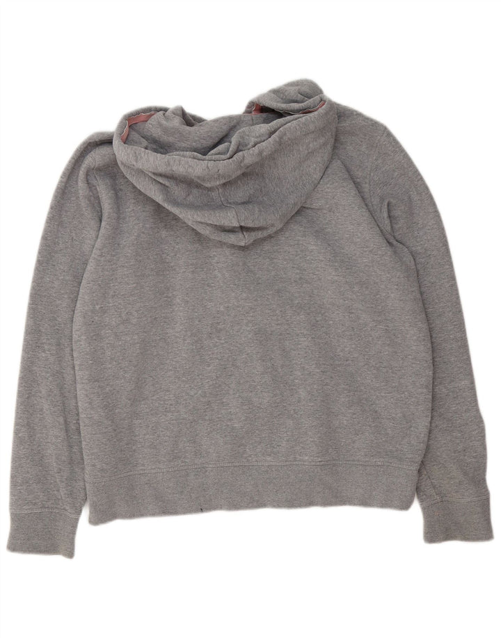 Jack Wills Damen-Kapuzenpullover mit Grafik, übergroß, mit Reißverschluss, Größe 40, Grau