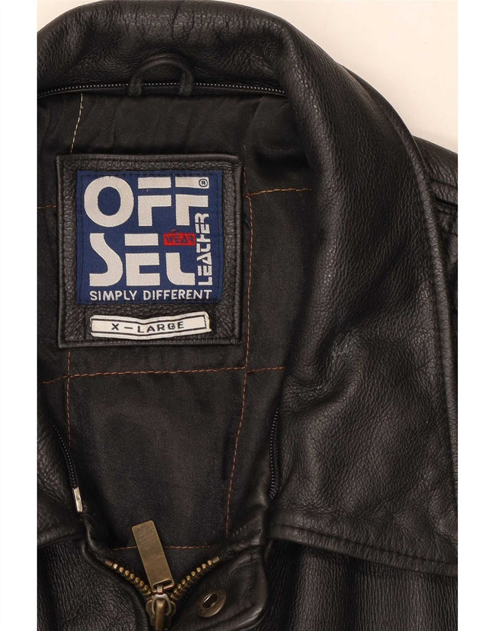 Vintage Herren Lederjacke UK 42 XL Schwarz