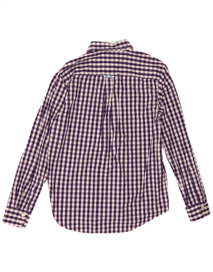 Crew Clothing Herren-Hemd, klein, violett, Gingham-Baumwolle