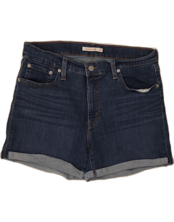 LEVI'S Womens Mid Rise Denim Shorts W32 Large Blue Cotton Vintage Levi's and Second-Hand Levi's from Messina Hembry 
