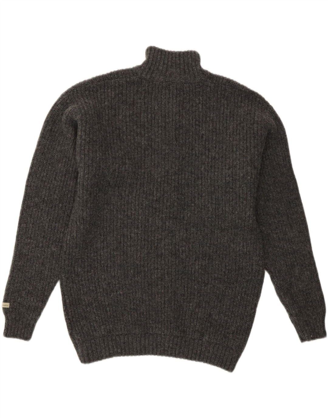 Columbia Herren-Pullover mit Reißverschluss am Hals, mittelgraue Wolle