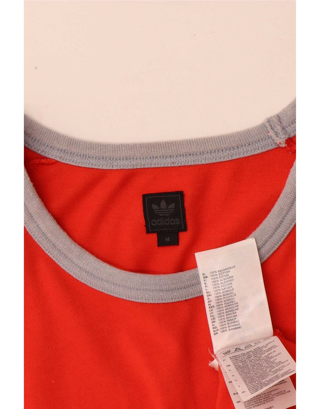 Adidas Herren Grafik-T-Shirt aus mittelroter Baumwolle