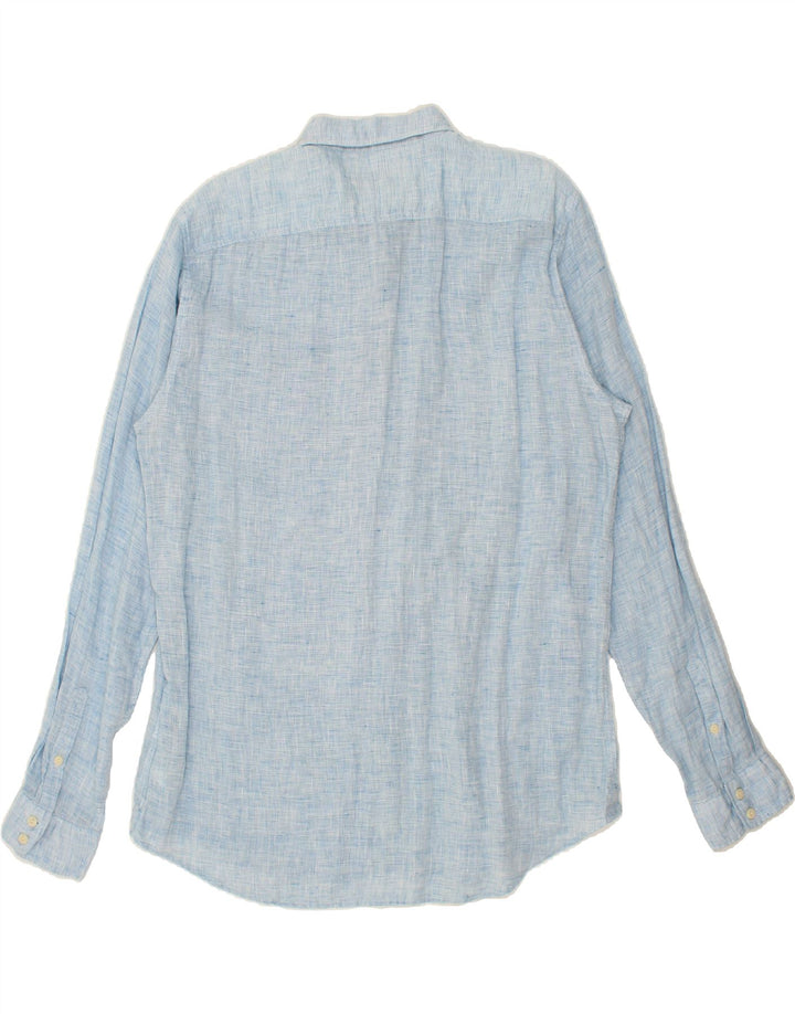 MARLBORO CLASSICS Herren Custom Fit Hemd 2XL Blaues Leinen
