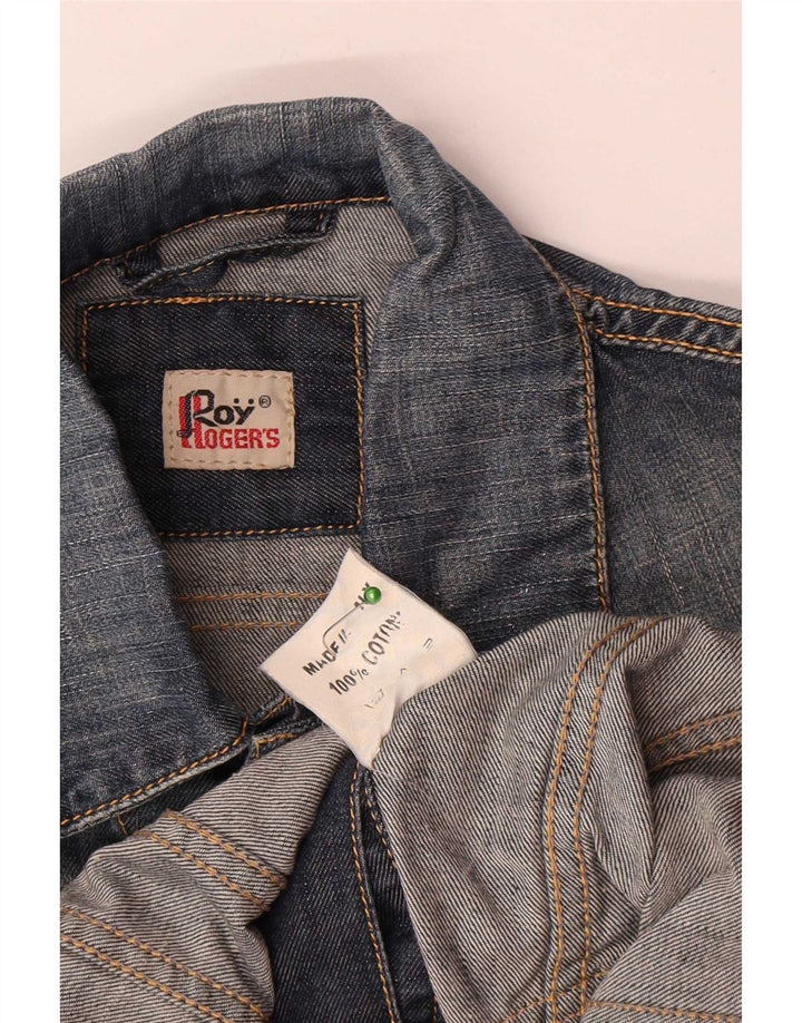 Roy Rogers Damen Crop Denim Jacke UK 8 Small Blaue Baumwolle