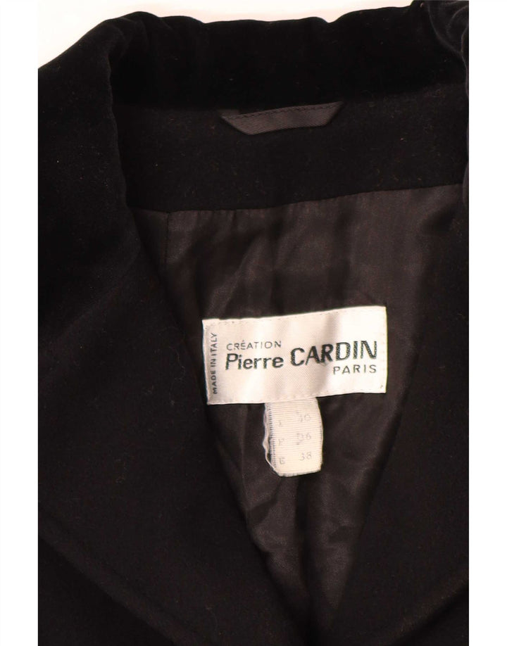 Pierre Cardin Damenmantel EU 38 Medium Black Wool Classic
