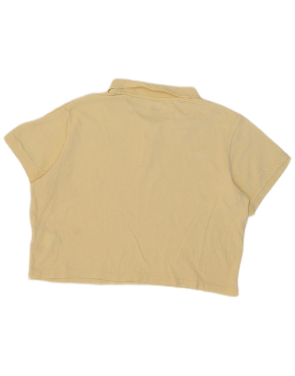 Puma Damen Crop Poloshirt UK 18 XL Gelb Baumwolle