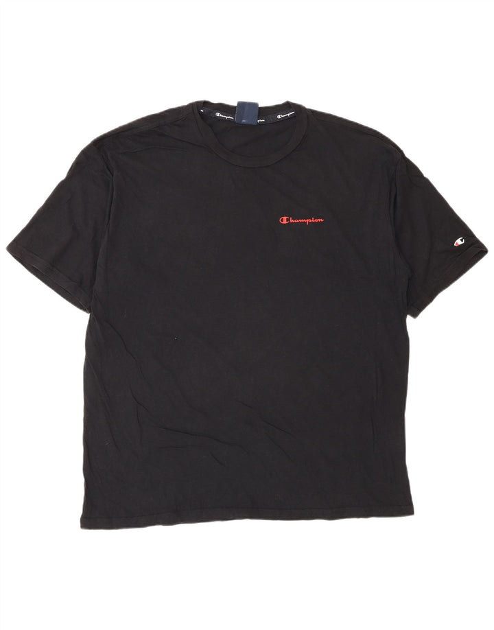 Champion Herren-T-Shirt mit Grafik, mittelschwarze Baumwolle