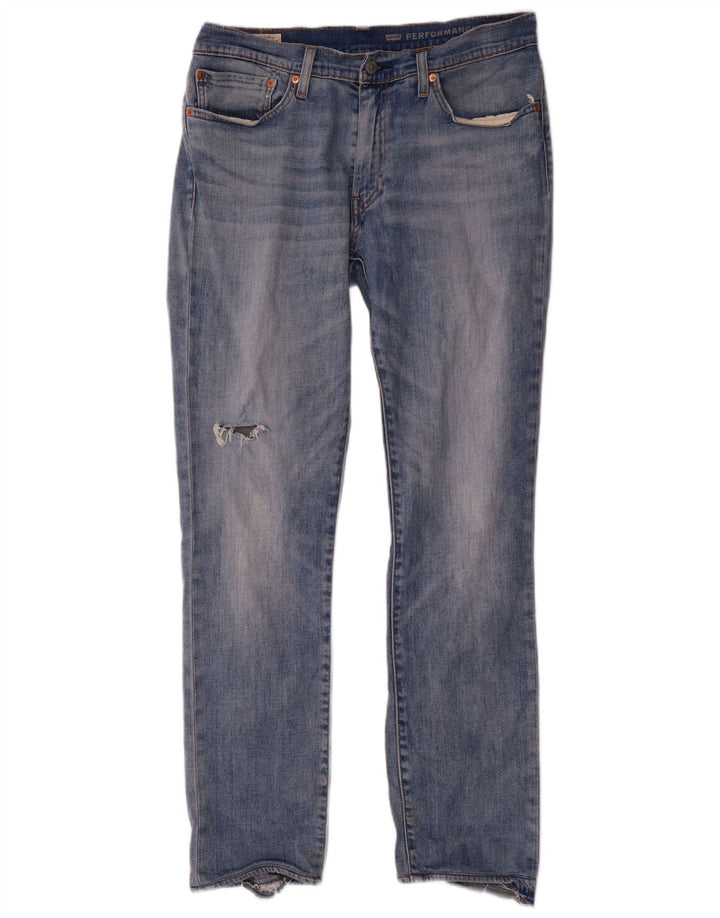 Levi's Herren Distressed Slim Jeans W34 L32 Blaue Baumwolle