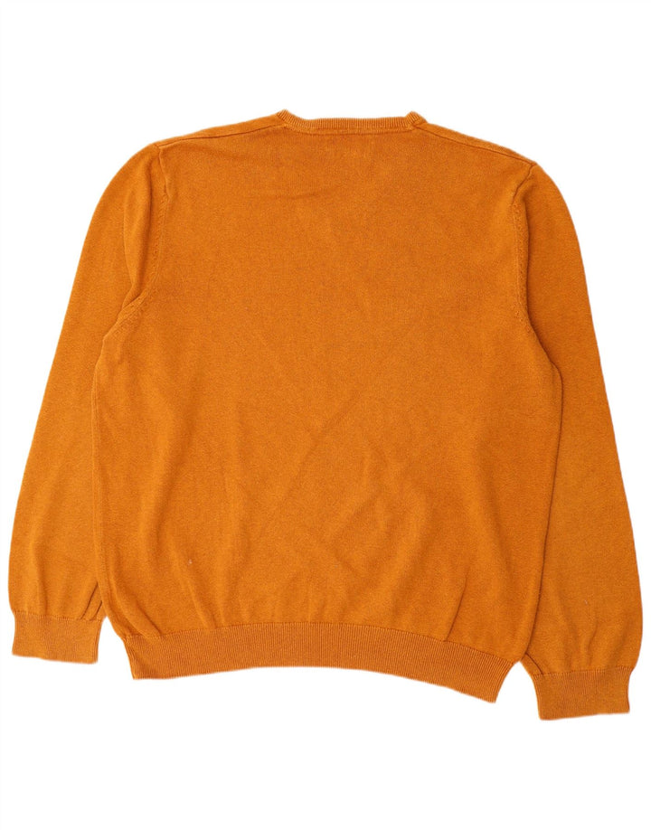 Marks & Spencer Herren-Pullover mit V-Ausschnitt, 2XL, braune Baumwolle