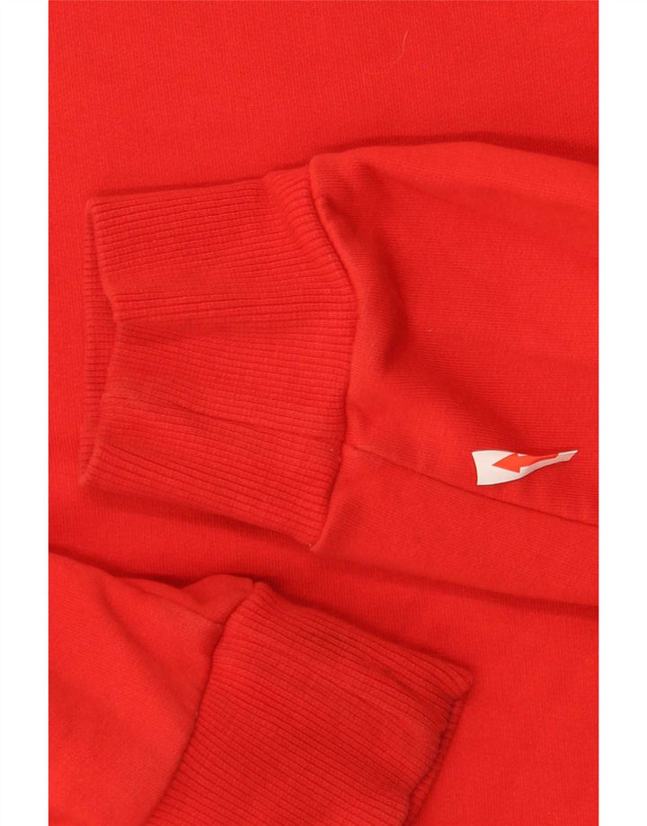 Puma Herren Grafik-Sweatshirt-Pullover aus mittelroter Baumwolle