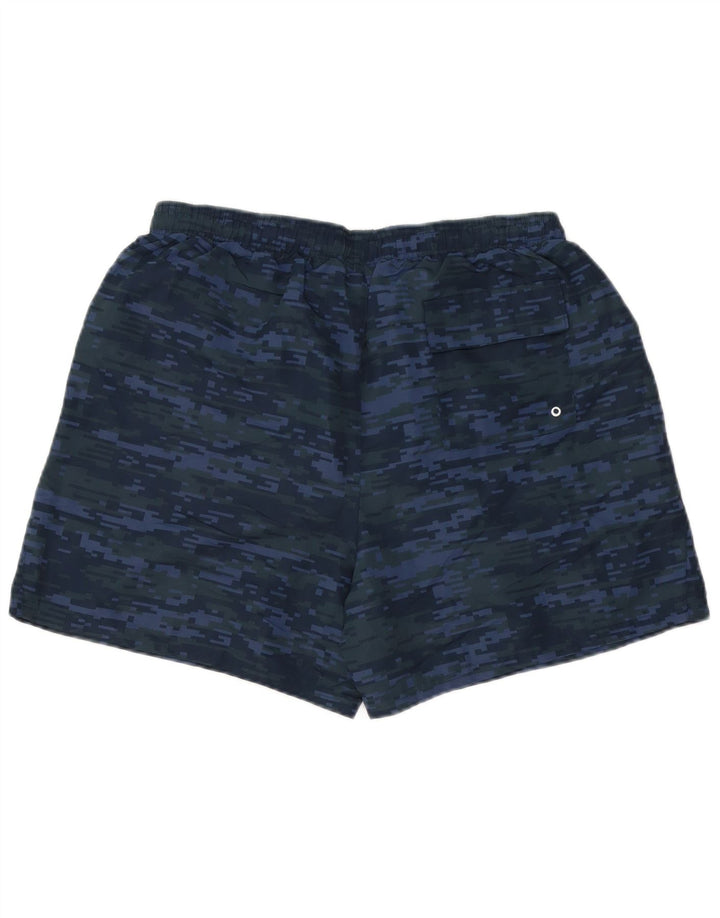 New Balance Herren-Badeshorts, groß, marineblau, Camouflage-Polyester