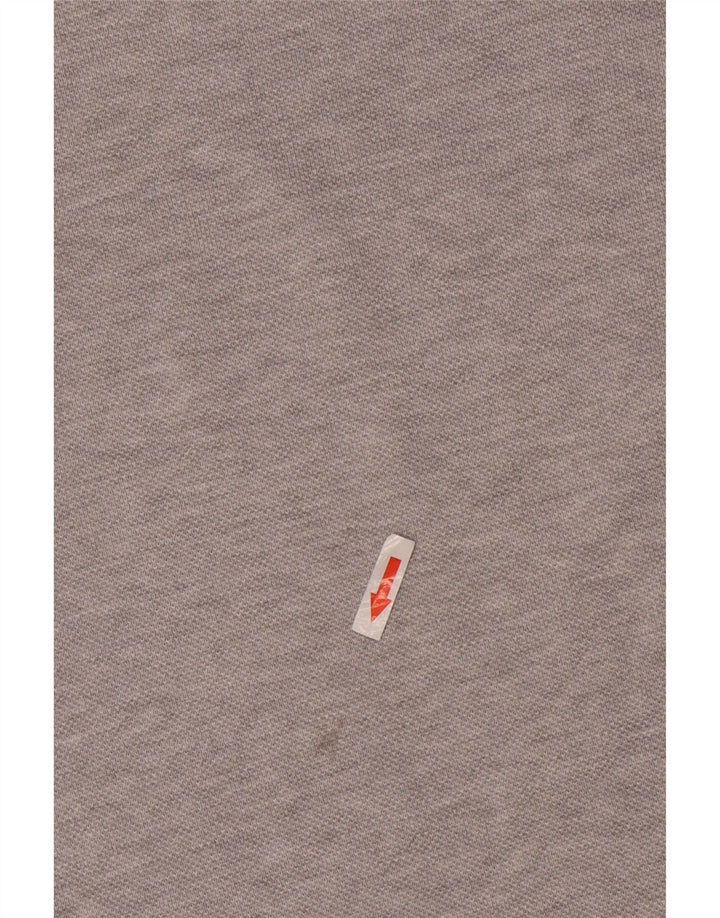 Ralph Lauren Herren-T-Shirt-Oberteil aus mittelgrau gefleckter Baumwolle
