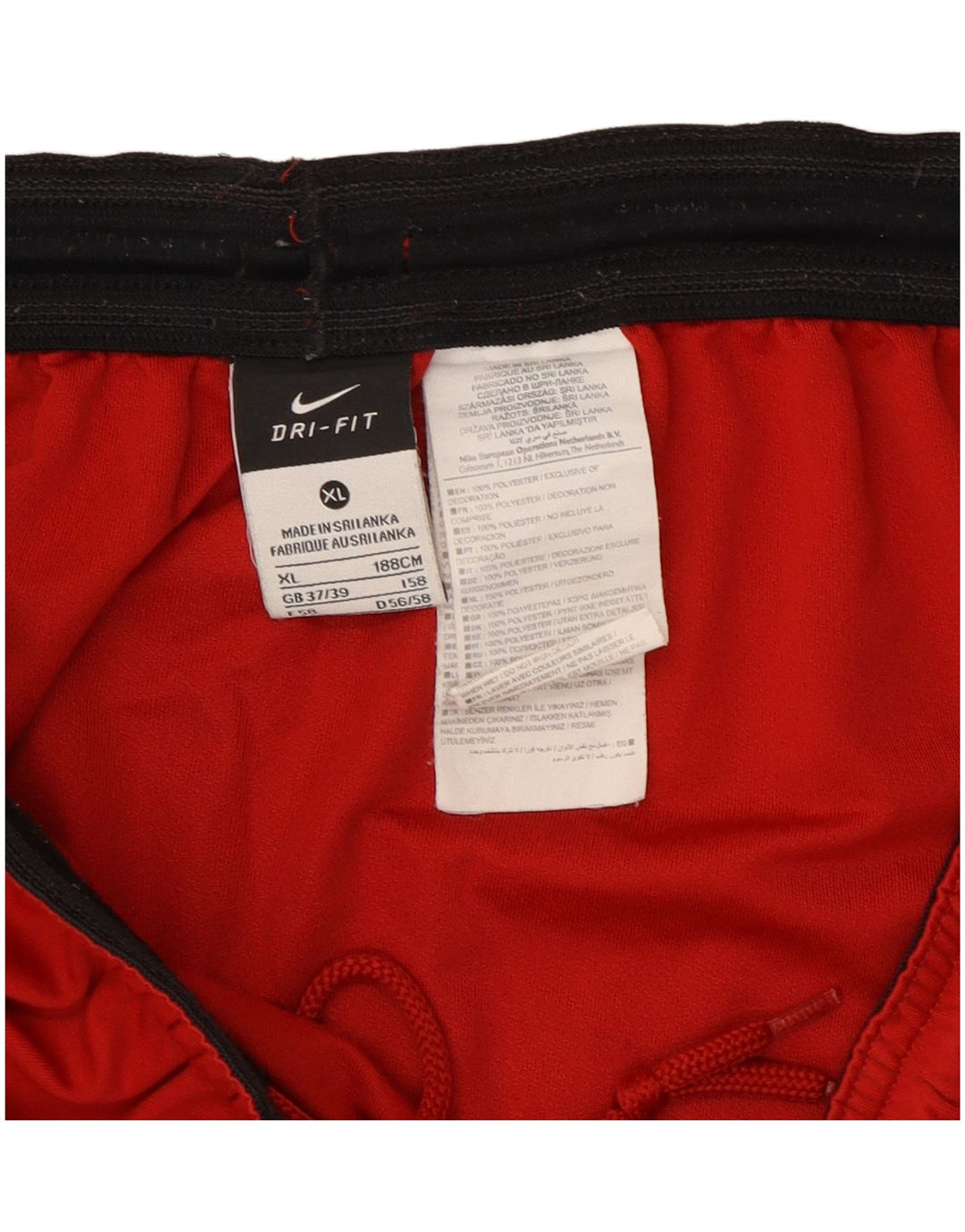 Nike Herren Dri Fit Sport Shorts XL Rot Colourblock Polyester