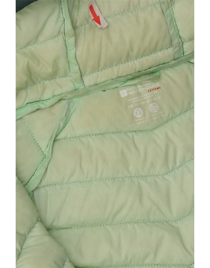 Mountain Warehouse Wattierte Damenjacke mit Kapuze, UK 14, mittelgrünes Nylon