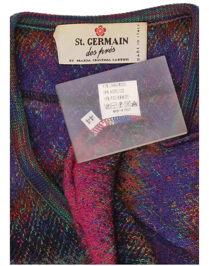 ST. GERMAIN Damen Longline-Cardigan-Pullover IT 44 Medium Mehrfarbig