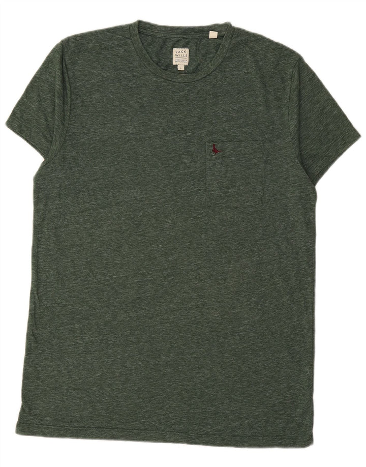 JACK WILLS Herren T-Shirt Top Large Grün Baumwolle