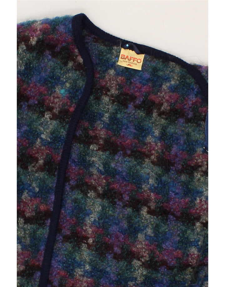 BAFFO Womens Crop Fleece Jacket EU 38 Medium Multicoloured Striped Vintage Baffo and Second-Hand Baffo from Messina Hembry 