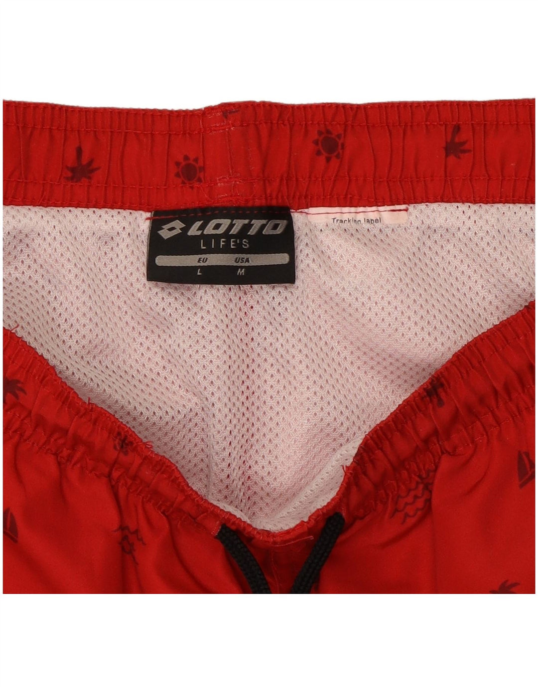 Lotto Herren Badeshorts mit Grafik, Größe L, Rot