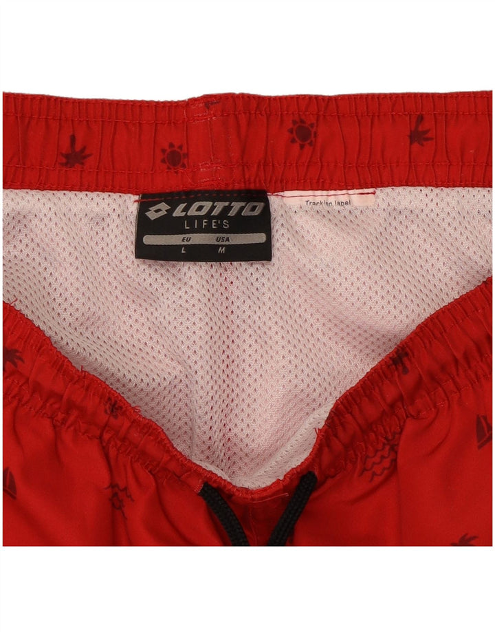 Lotto Herren Badeshorts mit Grafik, Größe L, Rot