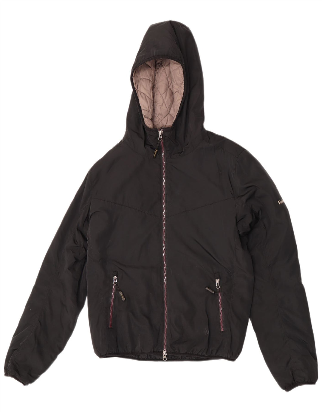 Refrigue Herren-Jacke mit Kapuze, gepolstert, UK 36, Größe S, Schwarz, Polyester