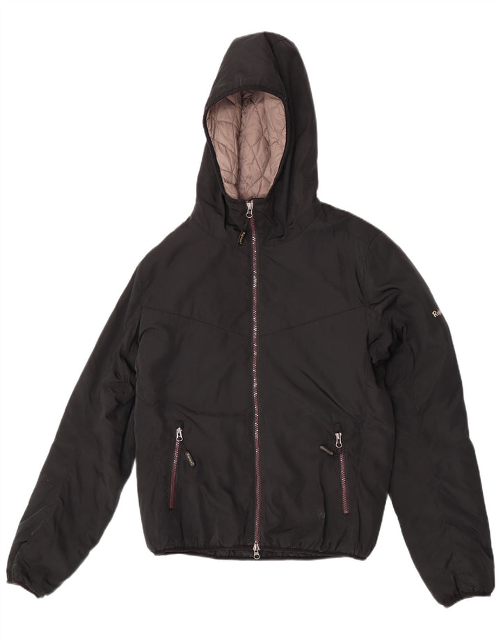 Refrigue Herren-Jacke mit Kapuze, gepolstert, UK 36, Größe S, Schwarz, Polyester