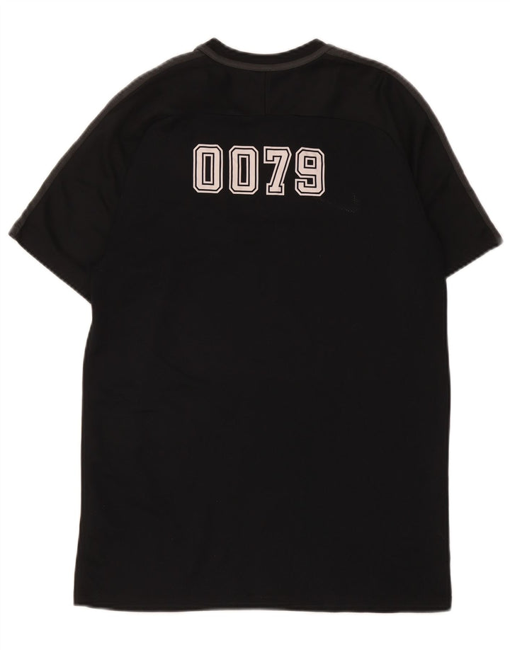 Nike Herren Dri Fit Graphic T-Shirt Top Mittelschwarzes Polyester