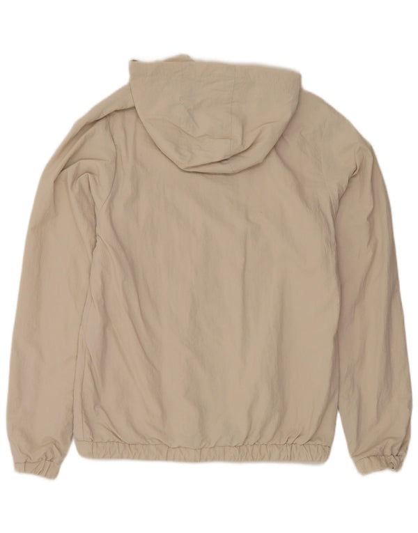 Ellesse Damen Übergroße Kapuzenpullover-Regenjacke UK 8 Small Beige Nylon