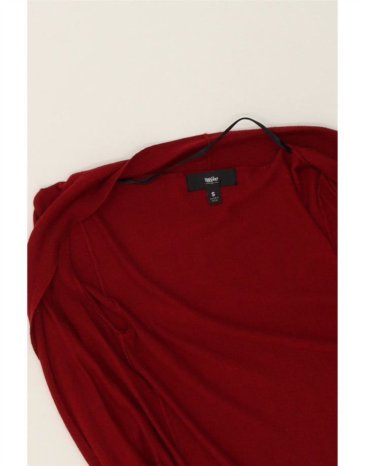 MOSSIMO Womens Longline Open Cardigan Sweater UK 10 Small Red Nylon Vintage Mossimo and Second-Hand Mossimo from Messina Hembry 