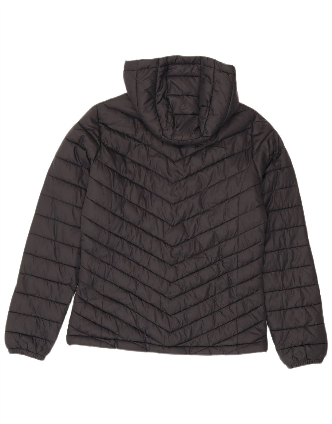 Mountain Warehouse Wattierte Damenjacke mit Kapuze, UK 8, Größe S, schwarzes Nylon