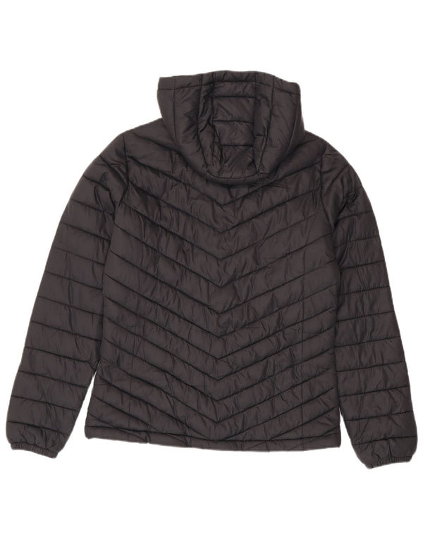 Mountain Warehouse Wattierte Damenjacke mit Kapuze, UK 8, Größe S, schwarzes Nylon