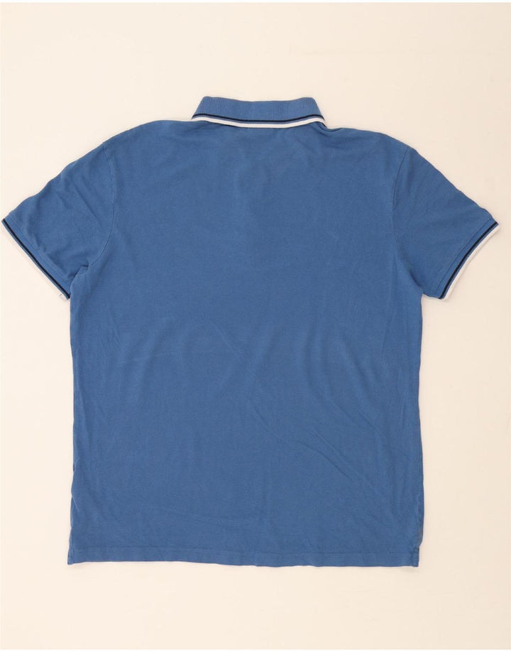 DIADORA Mens Polo Shirt XL Blue Cotton Vintage Diadora and Second-Hand Diadora from Messina Hembry 