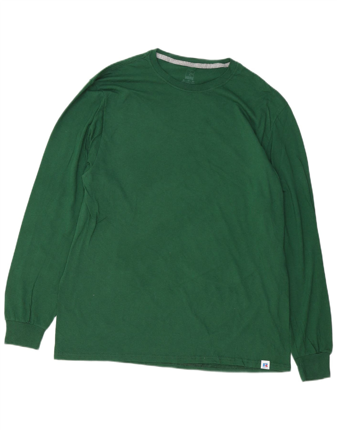RUSSELL ATHLETIC Herren Top Langarm XL Grüne Baumwolle
