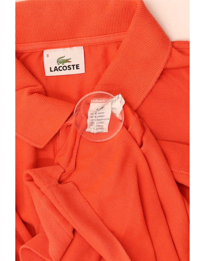 Lacoste Herren Poloshirt Größe 8 3XL Orange Baumwolle
