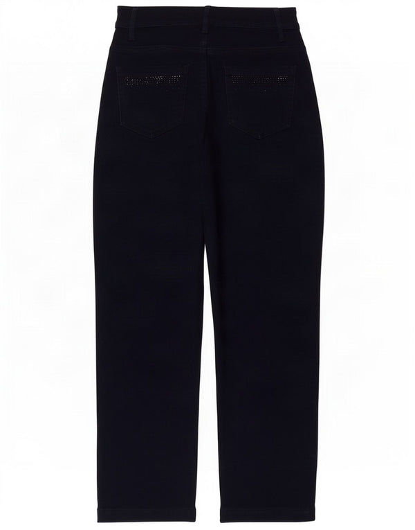Marks & Spencer Damen Straight Jeans UK 12 Medium W30 L28 Marineblau Baumwolle