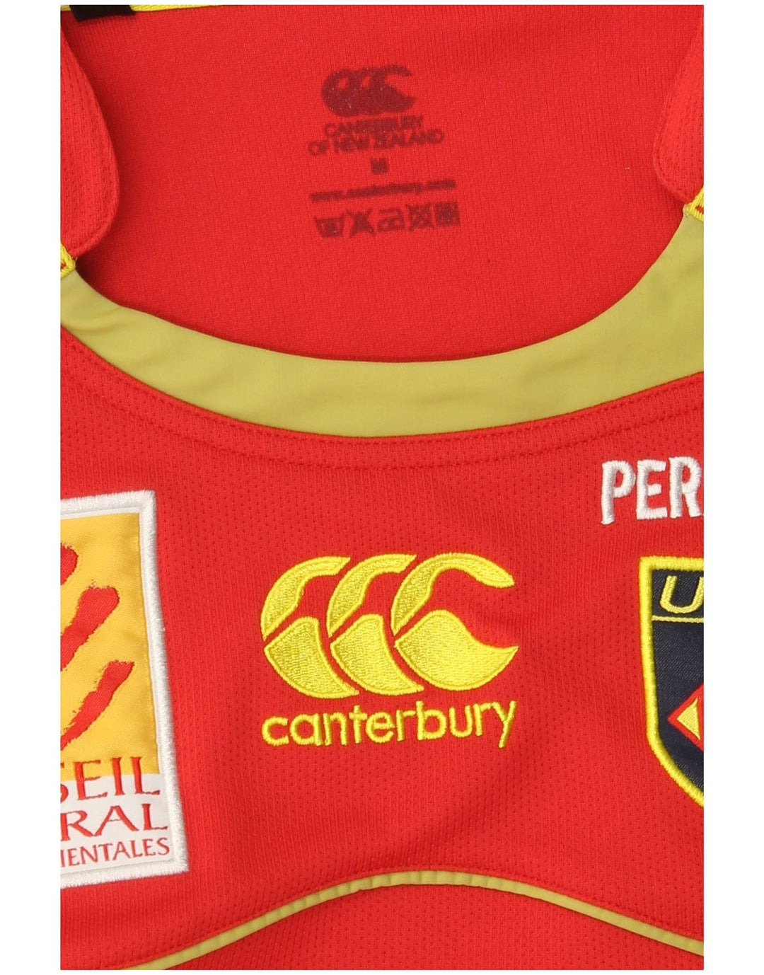 Canterbury Herren-T-Shirt mit Grafik, Mittelrot, Farbblock