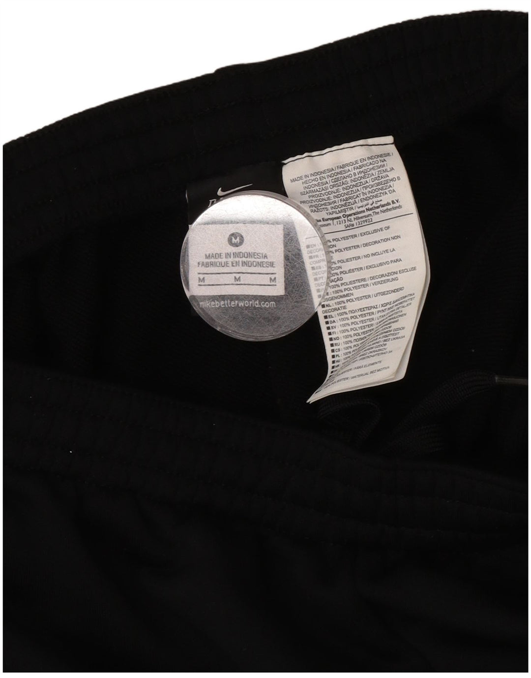 Nike Herren Dri Fit Capri-Trainingshose aus mittelschwarzem Polyester