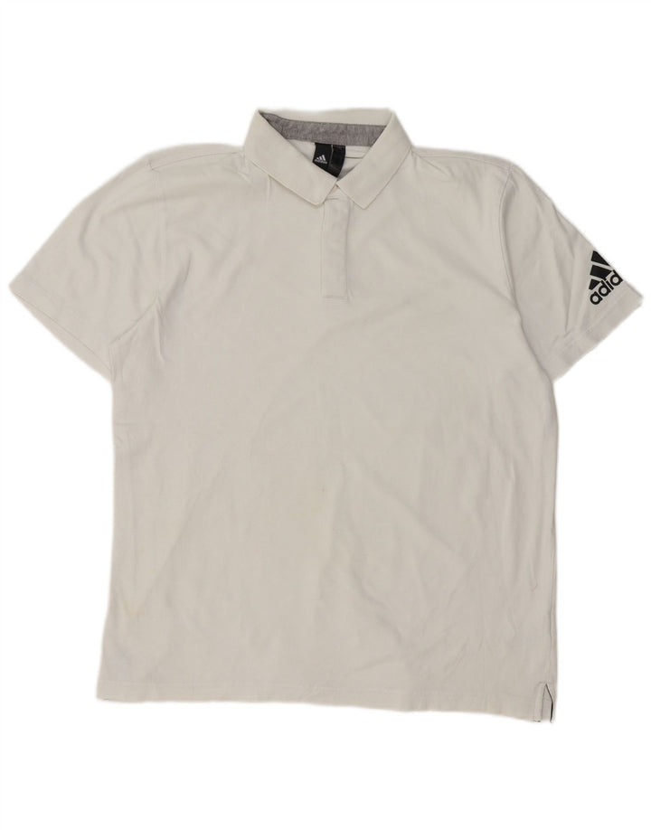 Adidas Herren Poloshirt Große weiße Baumwolle