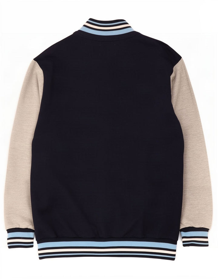 Sergio Tacchini Damen Grafik-Sweatshirt-Pullover UK 14 Medium Marineblau
