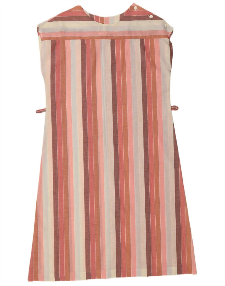 VINTAGE Womens Sleeveless Basic Dress EU 40 Medium Multicoloured Striped