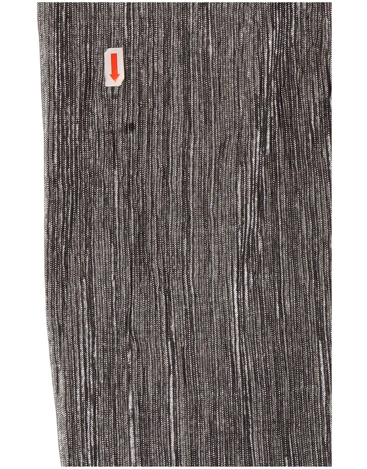 ZARA Damen Caprihose mit weitem Bein XS W24 L20 Silber Polyester