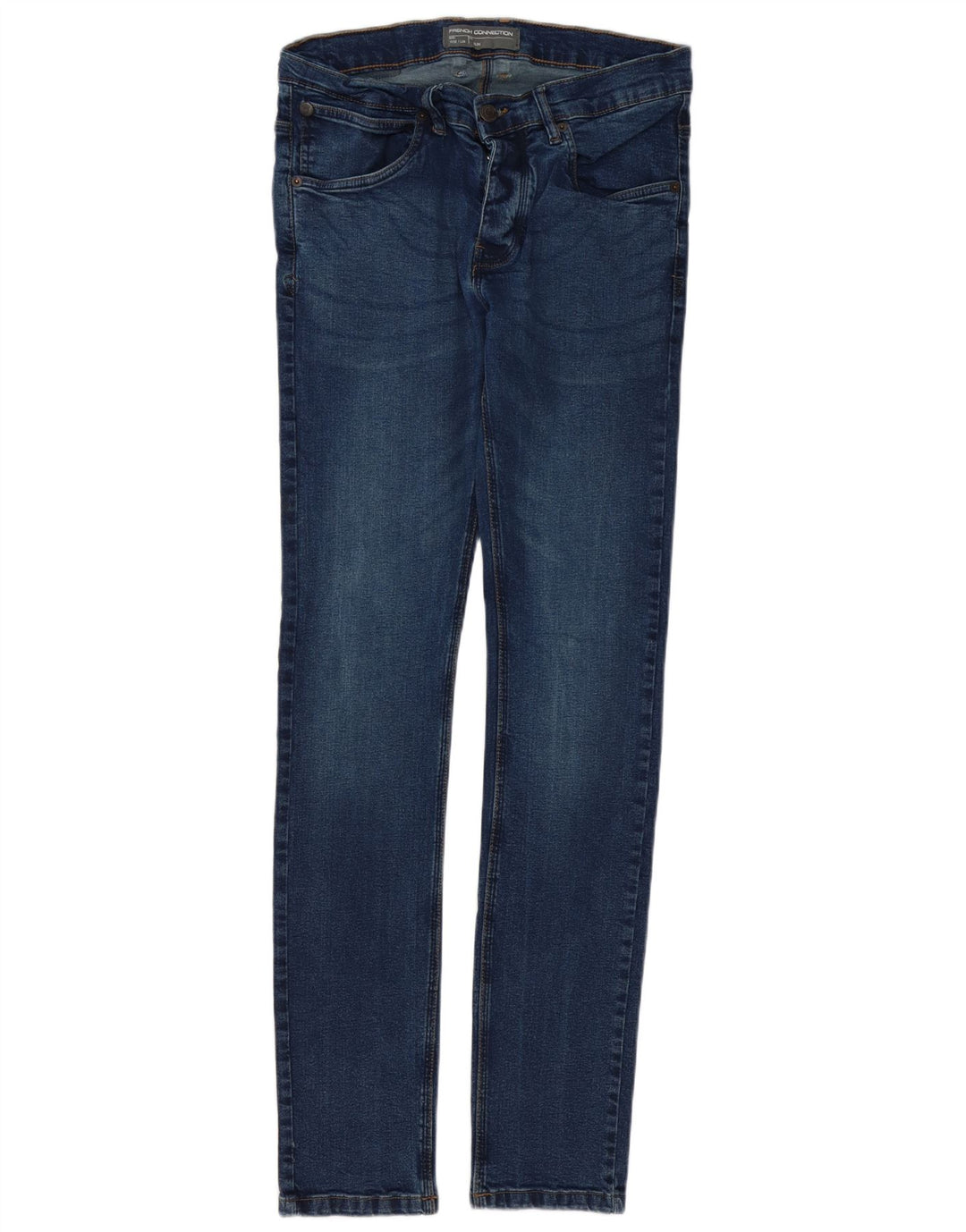 French Connection Herren Slim Jeans W32 L34 Blaue Baumwolle